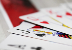 a hand of playing cards