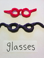 Glasses made of playdough