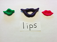 Lips made of playdough