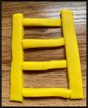 Ladder made with playdough