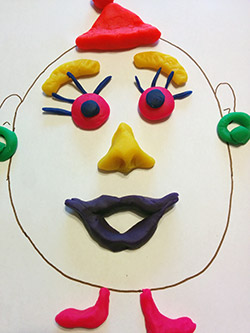 Another Potato Head made of playdough before