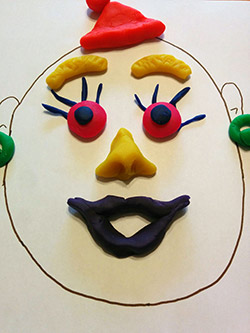 Another Potato Head made of playdough after