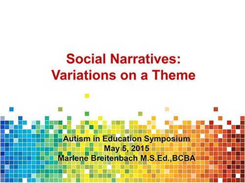 Presentation cover for Social Narratives
